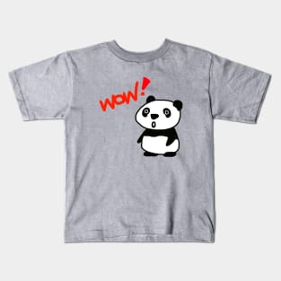 WOW! Panda got surprised! Kids T-Shirt